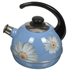 Чайник со свистком Рубин С2505, эмаль, синий туман, 3,5 л. (Т04/35/08/13/14)