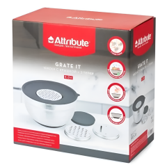 Миска ATTRIBUTE GRATE IT ASG005, с крышкой, 3 терки, 5 л. (1374650)
