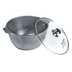 Кастрюля Мечта Гранит, алюм., 6 л., крышка (46701)