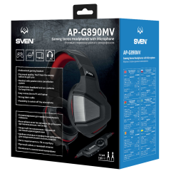 Гарнитура SVEN AP-G890MV черный/красный
