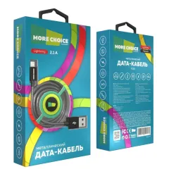Кабель USB 2.0 A вилка - 8pin 1 м More choice K31i металл (Black)