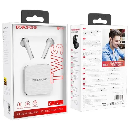Гарнитура Bluetooth Borofone BE40 white