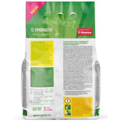 Стиральный порошок SYNERGETIC для цветного COLOR 3 кг