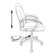 Кресло Бюрократ CH-808-LOW черный 3С11 