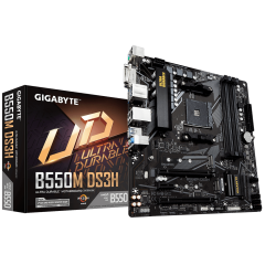 М/П SOC-AM4 Gigabyte B550M DS3H 4xDDR4 mATX AC`97 8ch(7.1) GbLAN RAID+DVI+HDM