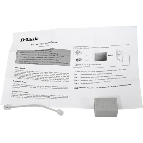 Сплиттер D-Link ADSL Annex A DSL-30CF/RS