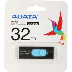 Карта USB2.0 32 GB A-DATA UV220 AUV220-32G-RBKBL черный/синий