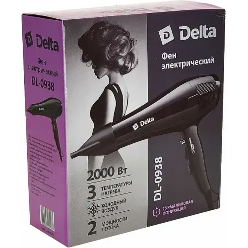 Фен DELTA DL-0938 черный