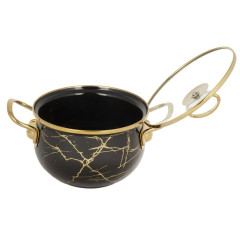 Кастрюля Daniks Черный мрамор, эмаль, индукция, 2.5 л (Y4-8967)(484347)