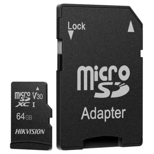 Карта micro-SD 64 GB Hikvision Class10 HS-TF-C1(STD)/64G/Adapter + adapter