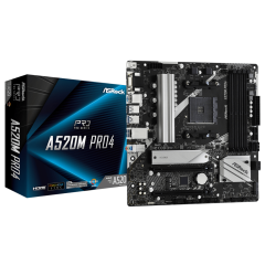 М/П SOC-AM4 Asrock A520M PRO4 4xDDR4 mATX