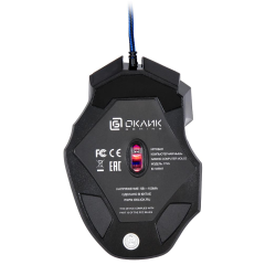 Мышь Оклик 775G черный оптическая (2000dpi) USB игровая (6but)