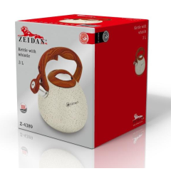 Чайник со свистком ZEIDAN Z-4389, беж., 3 л.