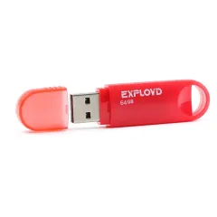 Карта USB2.0 64 GB EXPLOYD 570 красный