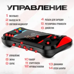 Игровая консоль OiShop X7M Plus, портативная, 500 игр