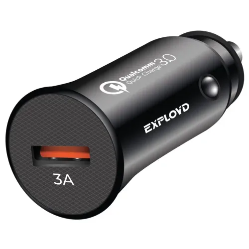 АЗУ EXPLOYD EX-Z-1349 ЗУ/1хUSB 3A/QC3.0/18W/ чёрный