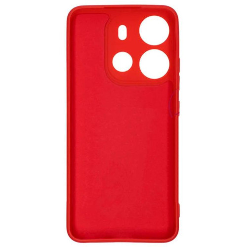 Бампер Tecno Spark Go 2023/Pop 7 Pro ZIBELINO Soft Matte красный с микрофиброй