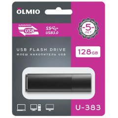 Карта USB3.0 128 GB OLMIO U-383 черный