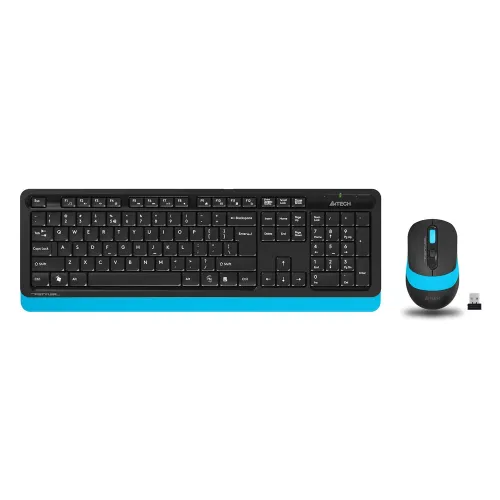 Клавиатура + Мышь A4 Fstyler FG1010 клав:черный/синий мышь:черный/синий USB Multimedia