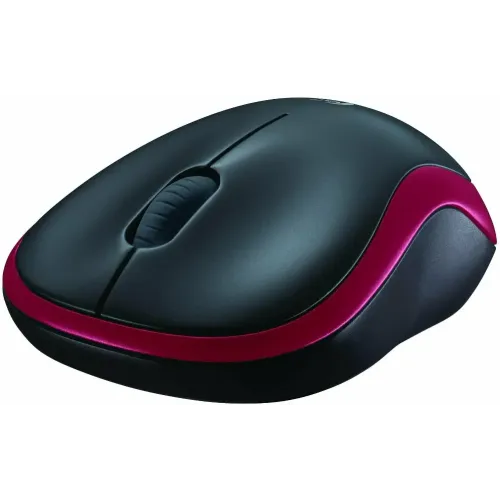 Мышь Logitech M185 красный/черный