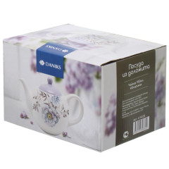 Чайник заварочный, 950 мл, доломит Daniks, Флорина, сиреневый (419438)