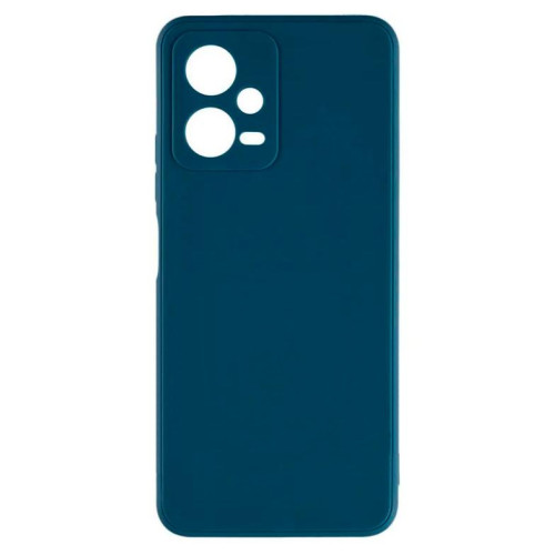 Бампер Xiaomi Redmi Note 12 5G/Poco X5 5G ZIBELINO Soft Matte синий с микрофиброй
