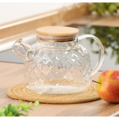 Чайник заварочный, 1000 мл, стекло Daniks, с ситечком (B050190)(483459)