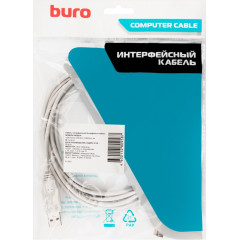 Кабель USB 2.0 A вилка - B вилка 3 м Buro USB-A-B-3C