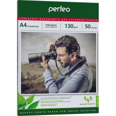 Бумага PERFEO A4 130 г/м2 глянцевая 50л (PF-GLA4-130/50)