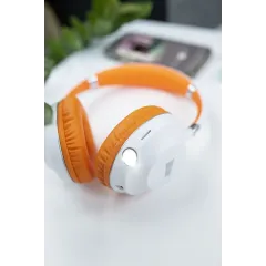 Гарнитура Bluetooth More choice HW34S белый/оранжевый (*5)