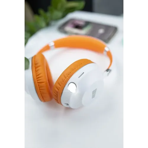 Гарнитура Bluetooth More choice HW34S белый/оранжевый (*5)