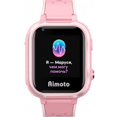 Смарт-часы AIMOTO IQ 4G с голосовым помощником Маруся розовый