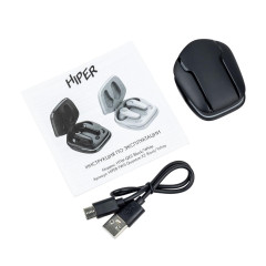 Гарнитура Bluetooth HIPER HTW-QX2 (QUANTUM X2)  black/чёрный