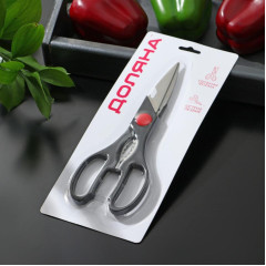 Ножницы кухонные Доляна «Помощник», 20 см, черные (120255)