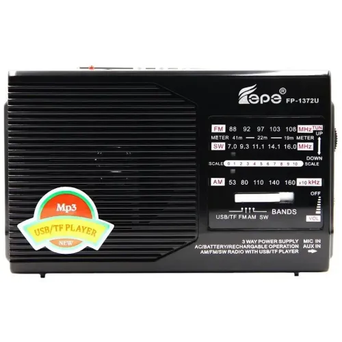 Радиоприемник FEPE FP-1372U черный