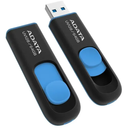 Карта USB3.0 64 GB A-DATA AUV128-64G-RBE UV128 черный/синий