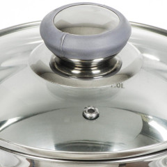 Кастрюля Daniks Модерн, нерж., индукция, серый, 2.9 л. (SD-18N)