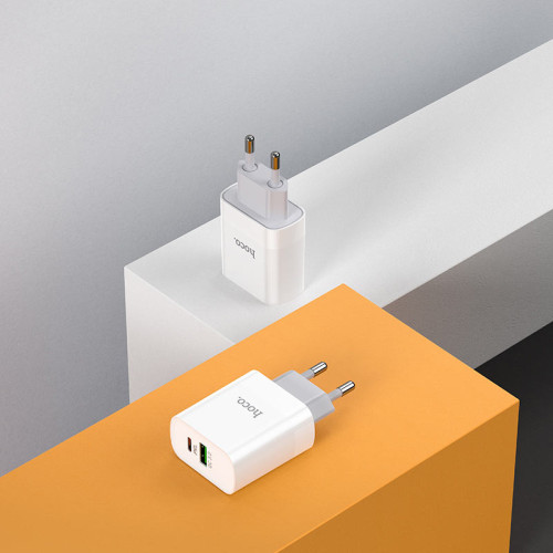 СЗУ HOCO 2USB C80A series 3.1A Type-C White
