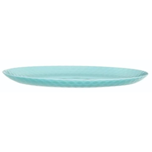 Тарелка стеклокерамика, Luminarc Pampille Turquoise, обеденная, круглая, бирюз.,25 см(Q4649)(413940)