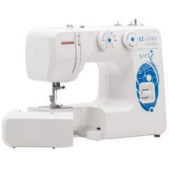 Швейная машина JANOME S-17 белый/синий