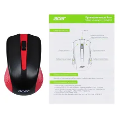 Мышь Acer OMW012 черный/красный