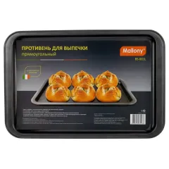 Противень Mallony, сталь, прямоугольный, BS-001L, 46.5х32.7х2.5 см (191 303) (454046)