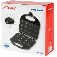 Вафельница ATLANTA ATH-1080 (Орешница) черная