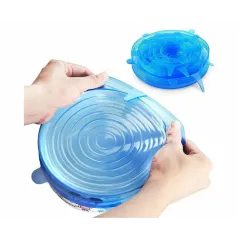 Крышки силиконовые HouseWives растягивающиеся, синие, 6 шт. (124449305)