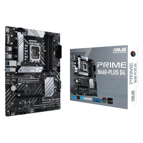 М/П SOC-1700 Asus PRIME B660-PLUS D4 4xDDR4 ATX AC`97 8ch(7.1) 2.5Gg RAID+H