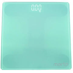 Весы напольные электронные MARTA MT-SC3600, светлая яшма (бирюзовый)