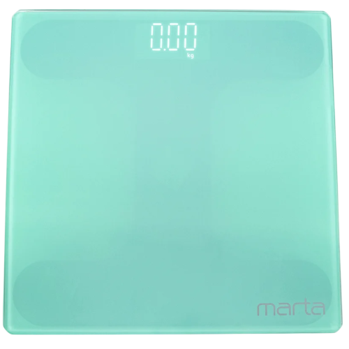Весы напольные электронные MARTA MT-SC3600, светлая яшма (бирюзовый)