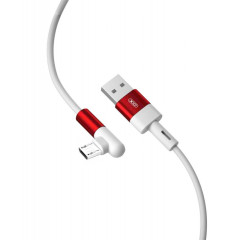 Кабель USB 2.0 A вилка - micro USB 1 м NB-152 угловой разъем, нейлон, белый