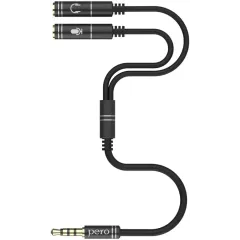 Разветвитель Jack вилка - Jack 2 розетка Pero AD08 Premium (*5)