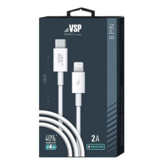 Кабель USB 3.0 Type C - 8pin 1 м Borasco 2A  PD белый